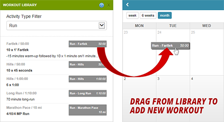 Drag and Drop Workout Library